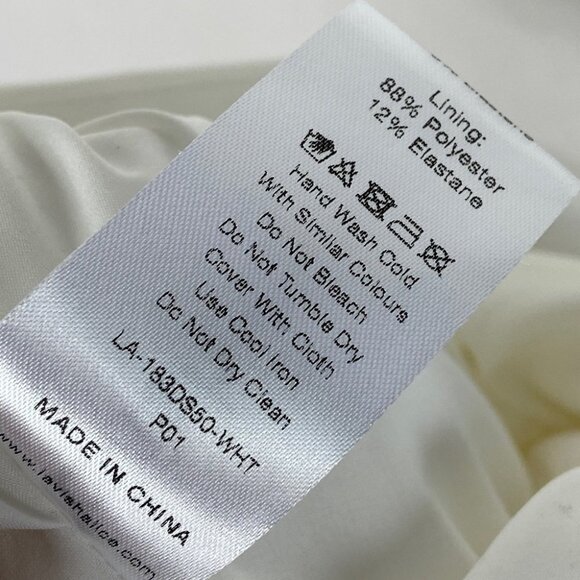 NWT Lavish Alice Bustier Corset Cocktail Dress White Size 6 Midi Asymmetrical - Picture 9 of 10